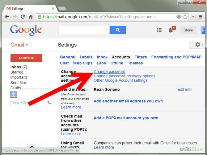 changing password for gmail on mac mail